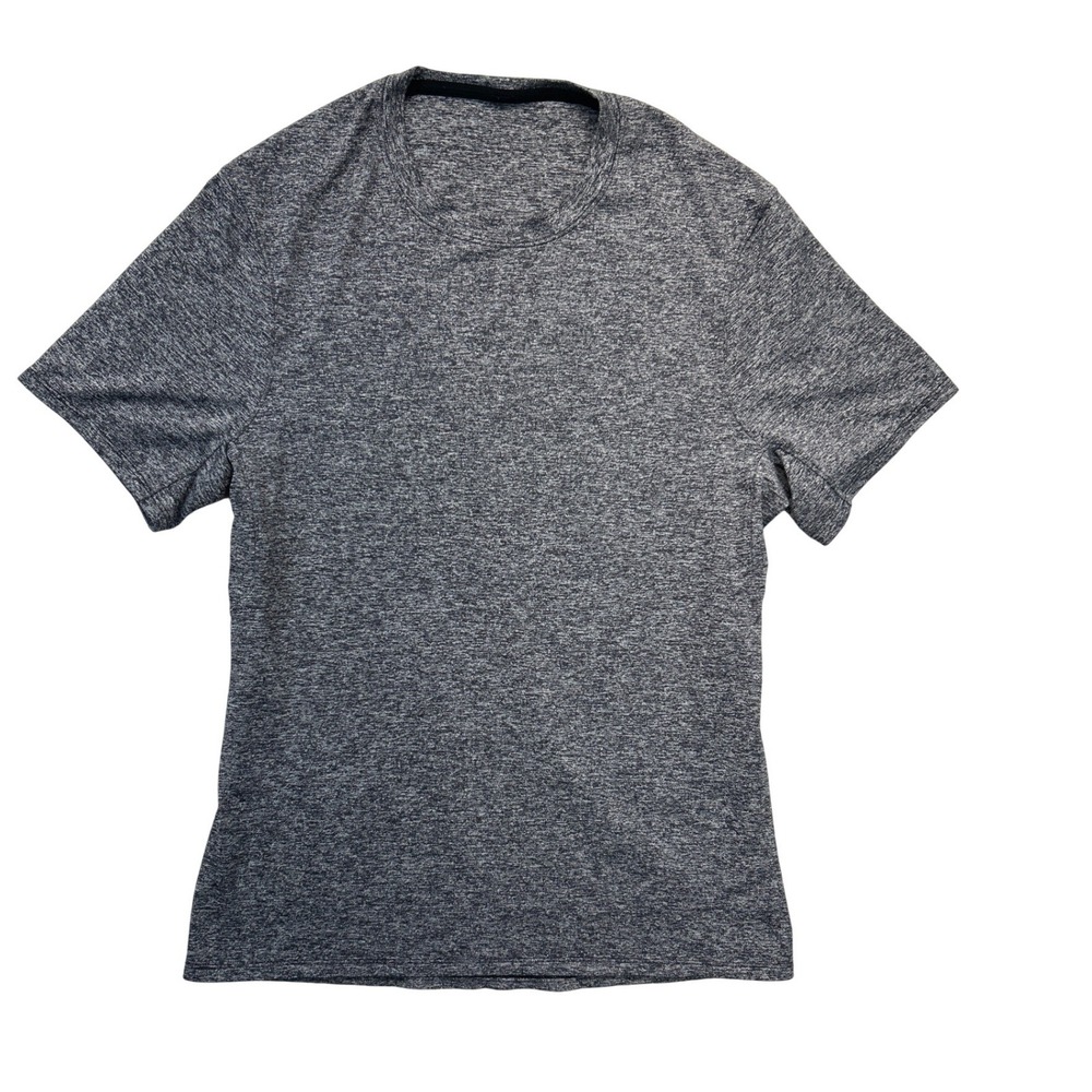 Lululemon T-Shirt Mens M Grey Metal Vent Tech Short Sleeve Heathered Athletic